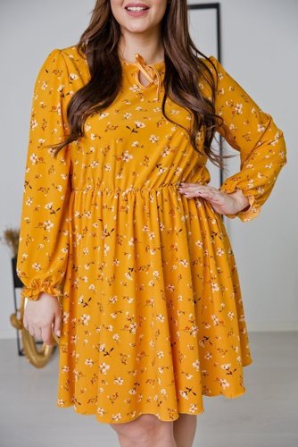  Yellow CHERYL Plus Size Dress