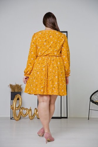  Yellow CHERYL Plus Size Dress