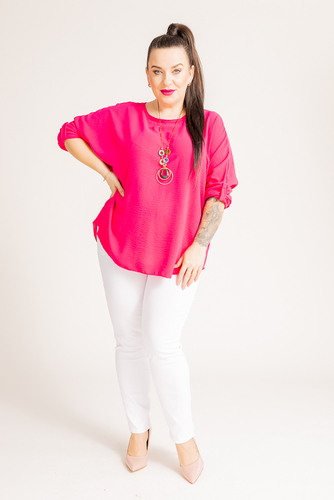 Amaranth Blouse with GERTO Pendant