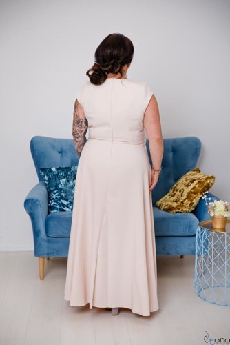 Beige LOREDANA Plus Size Dress