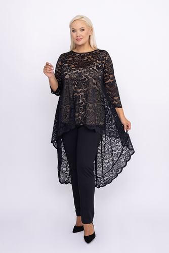 Black Blouse RIKKA Plus Size