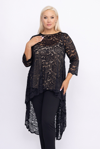 Black Blouse RIKKA Plus Size