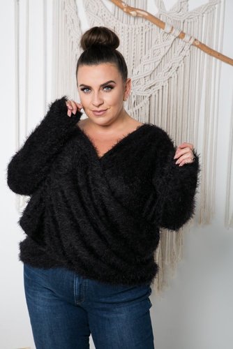 Black FABIOLA Plus Size Sweater