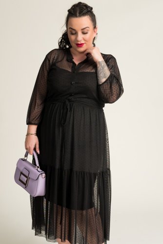 Black Mesh Dress MARSIO