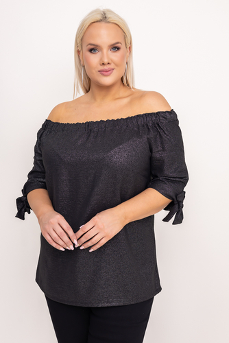 Black Women's Blouse LURESS Plus Size