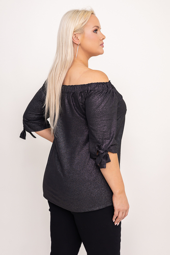 Black Women's Blouse LURESS Plus Size