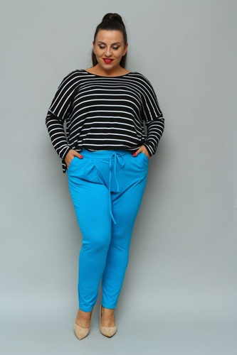 Blue LOTARIO Plus Size Pants