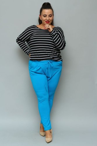 Blue LOTARIO Plus Size Pants