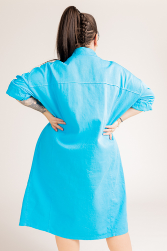 Blue UTERO Shirt Dress