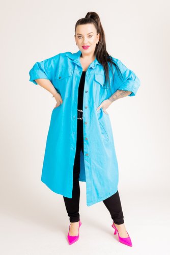 Blue UTERO Shirt Dress