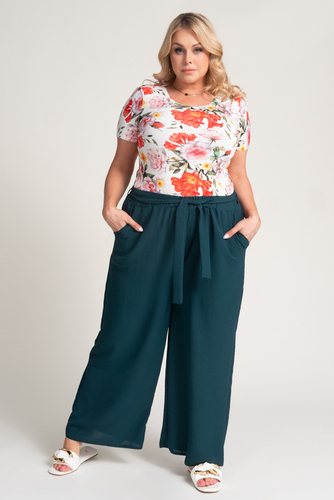 Bottle green WIDIO culotte pants