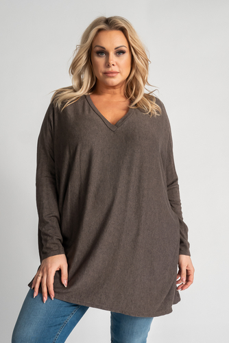 Brown Oversize Sweater NELVI