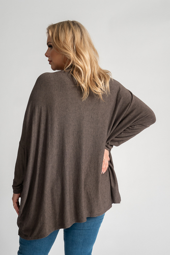 Brown Oversize Sweater NELVI