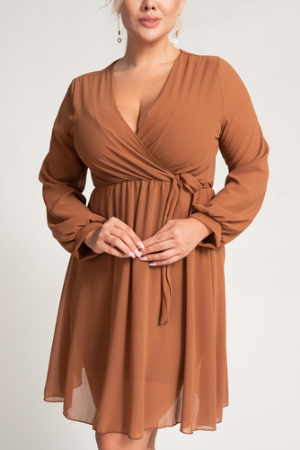 Camel Elegant Dress PERLA