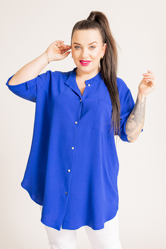 Cornflower Shirt with stand-up collar LERIA