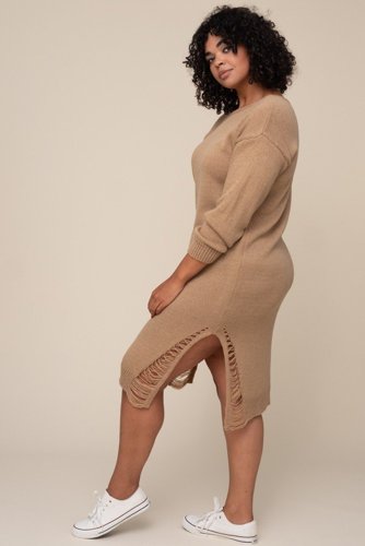 Dark Beige ABELO Sweater Dress