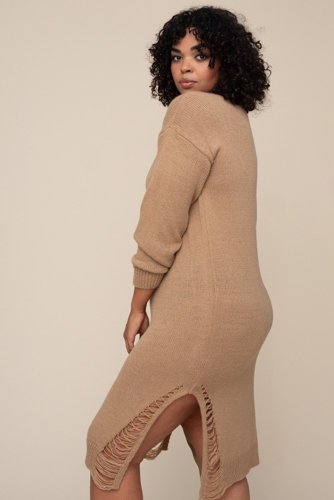 Dark Beige ABELO Sweater Dress