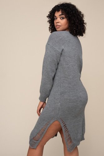 Dark Grey ABELO Sweater Dress