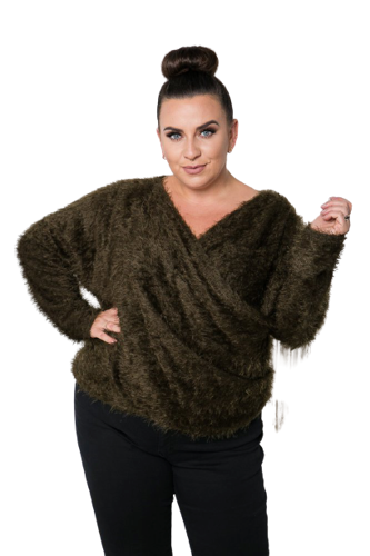 Green FABIOLA Plus Size Sweater