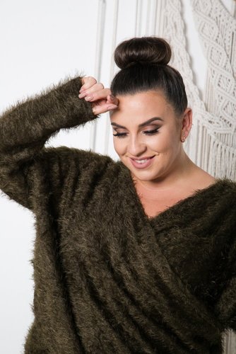 Green FABIOLA Plus Size Sweater