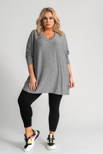 Grey Oversize Sweater NELVI