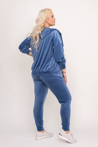 Grey Velour Tracksuit Set KARMENIO