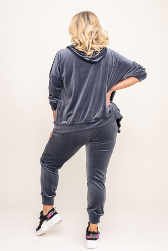 Grey Velour Tracksuit Set KARMENIO