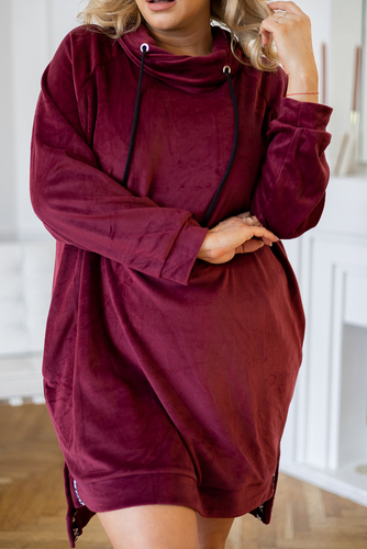 Maroon Velour Dress PERIO