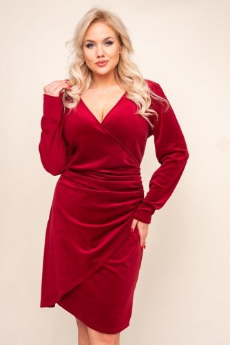 Maroon Velour Dress by SENSO