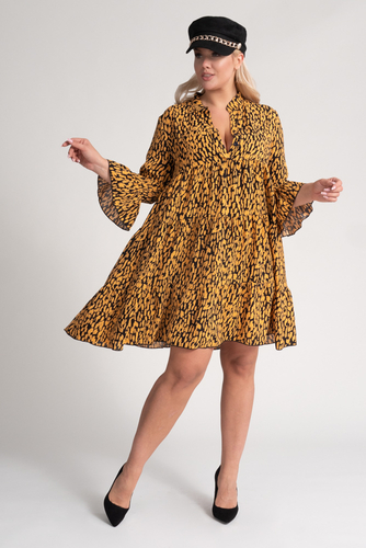 Mustard-Black MESTI Dress