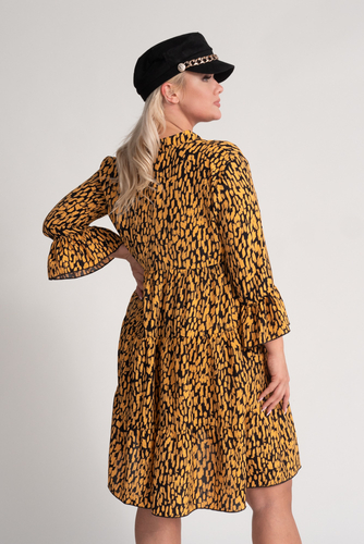 Mustard-Black MESTI Dress