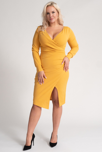 Mustard Envelope Dress NEPIA