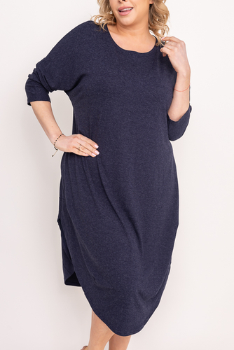 Navy Blue DONNA Plus Size Dress