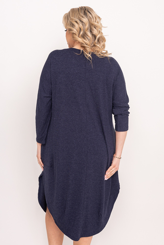 Navy Blue DONNA Plus Size Dress