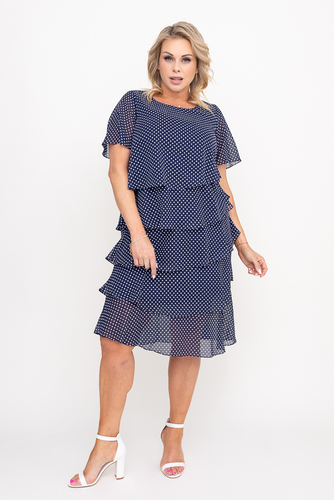 Navy Blue ORINA Plus Size Dress  