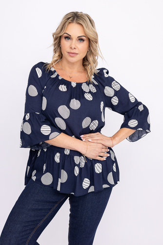 Navy blue LOREZIA blouse 