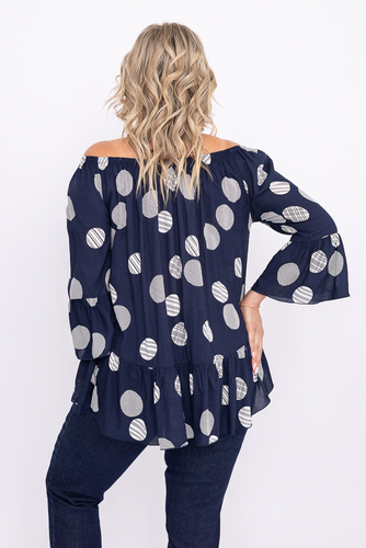 Navy blue LOREZIA blouse 