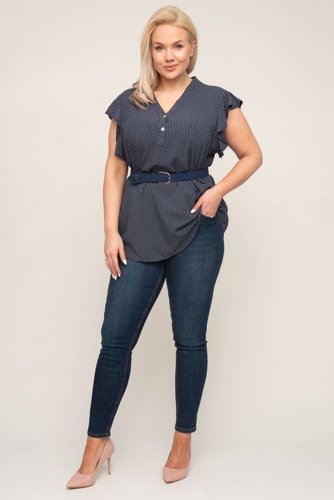 Navy blue POISA Blouse Pattern 1