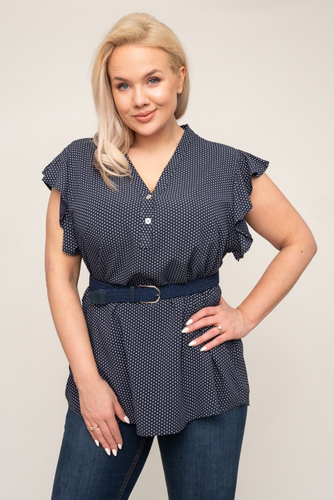 Navy blue POISA Blouse Pattern 1