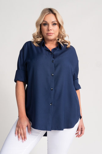 Navy blue oversize shirt DEMENO