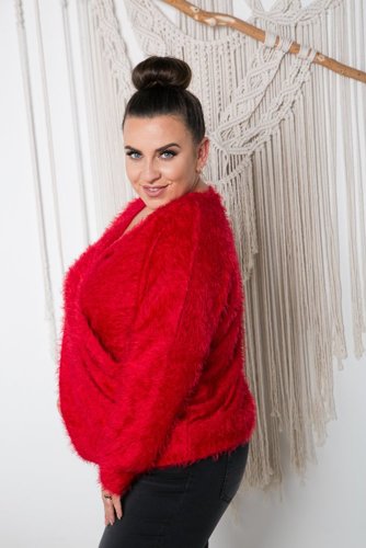 Red FABIOLA Plus Size Sweater 