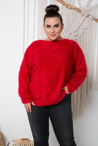 Red FABIOLA Plus Size Sweater 