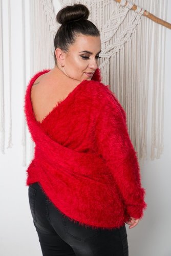 Red FABIOLA Plus Size Sweater 