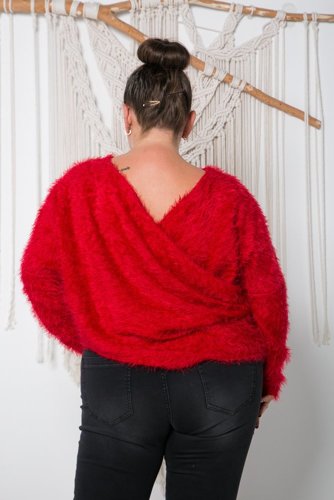 Red FABIOLA Plus Size Sweater 