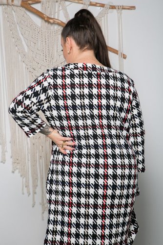 White ATTIMA Plus Size Tunic Pattern 1