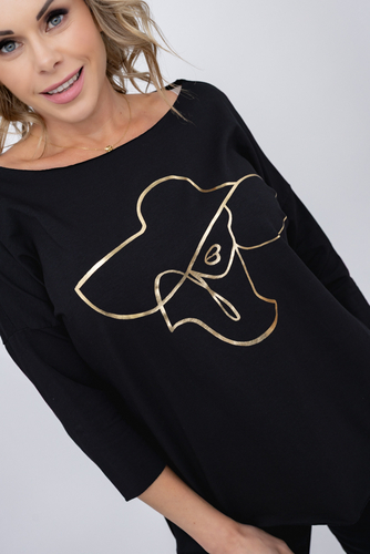 Schwarze Bluse Muster 4