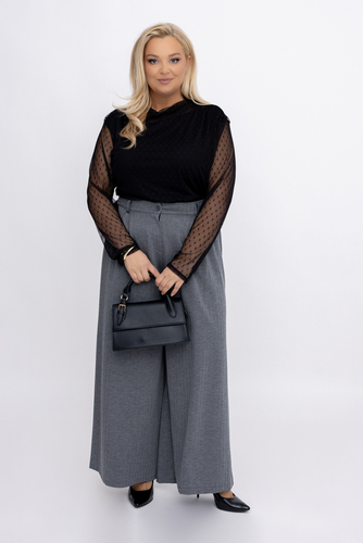 Black Mesh Blouse