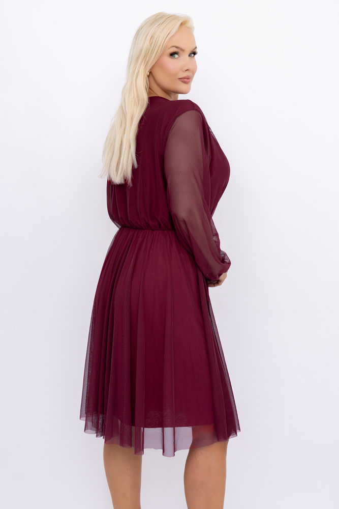 Robe en maille cerise