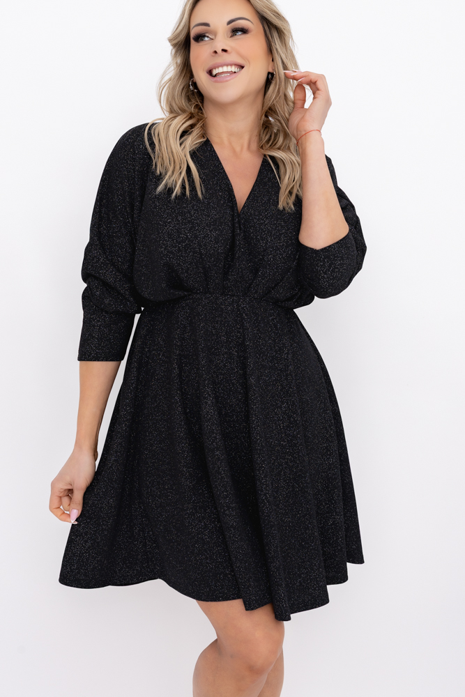 Czarna Sukienka błyszcząca