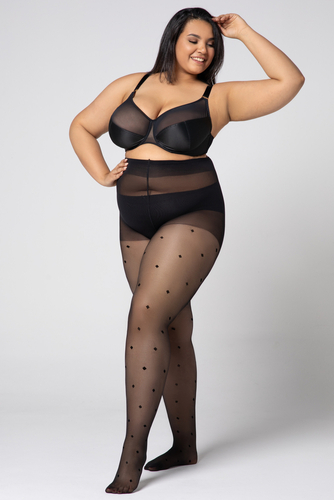 Black Rhomboid Tights